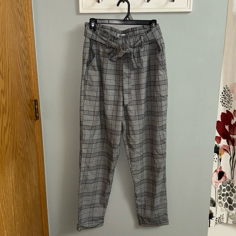 High Waisted Plaid Pants